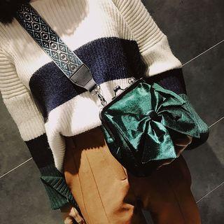 Bow Velvet Crossbody Bag