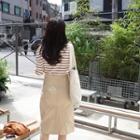 Pocket-side Slit-hem Long Skirt
