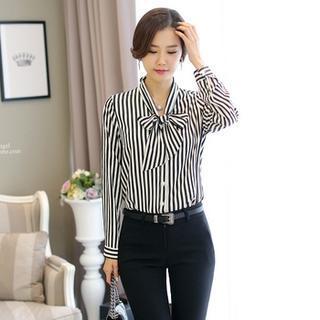 Tie Neck Chiffon Blouse