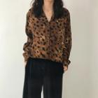 Animal Print Shirt Brown - One Size