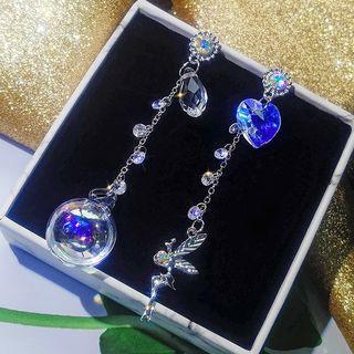 Fairy & Ball Non-matching Drop Earring Blue - One Size