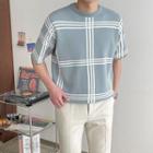 Checked Summer Knit Top