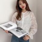 Loose-fit Lace Bell-sleeve Top