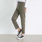Baggy-fit Straight-cut Pants With Belt