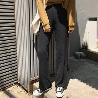 Plain Straight Cut Dress Pants