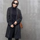 Snap-button Cotton Chesterfield Coat