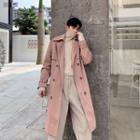 Patent Double-breasted Trench Coat