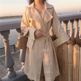 Trench Coat With Belt Almond - One Size