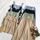 Set: Buttoned Camisole + Wide Leg Pants