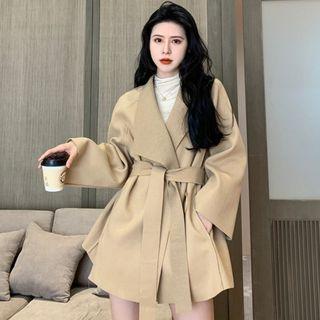 Open Front Sashed Coat