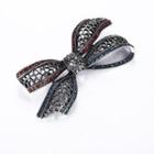 Alloy Bow Brooch 1 Pc - Alloy Bow Brooch - Blue - One Size