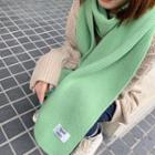 Long Solid Color Knitted Scarf