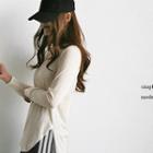 Round-hem Sheer T-shirt