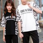 Couple Matching Camouflage Elbow-sleeve T-shirt / Sweatpants