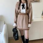 Plaid Blouse / Mini Skirt