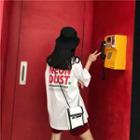 Elbow-sleeve Printed T-shirt / Sweatshorts