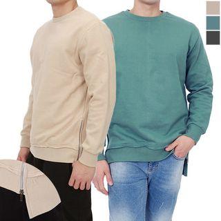 Zipped-hem Sweatshirt