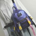 Colour Block Glitter Backpack