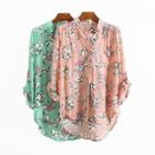 Floral Print Placket Shirt