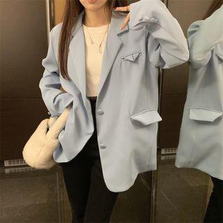 Long-sleeve Pocket-detail Blazer