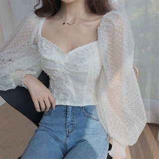 Sheer Panel Top White - One Size