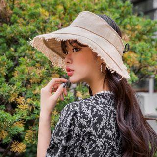 Fringed-trim Sun Cap