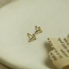 Alloy Letter T Earring Gold - One Size