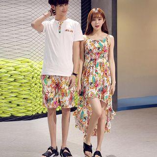 Set: Top + Floral Shorts / Sundress