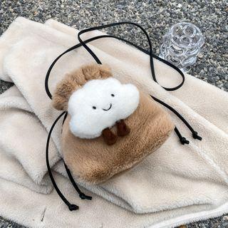 Fluffy Drawstring Crossbody Bag