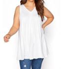 Plus Size Sleeveless V-neck Tunic