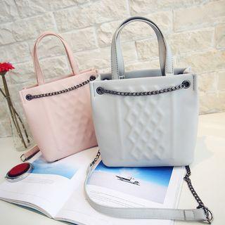 Chain Strap Embossed Cross Body Bag