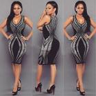 Print Bodycon Tank Dress
