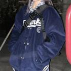 Corduroy Lettering Embroidered Baseball Jacket