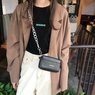 Faux Leather Crossbody Bag / Mini Pouch