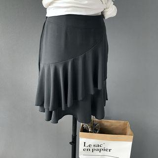 Ruffle Chiffon Culottes