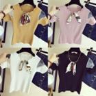 Mesh Panel Tee + Necklace