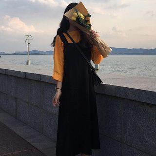 3/4-sleeve T-shirt / Midi Jumper Dress
