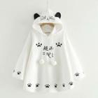 Embroidered Cartoon Cat Embroidered Hooded Cape