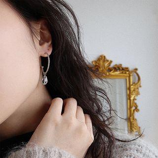 Acrylic Alloy Open Hoop Earring