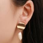 Faux Pearl Earring 1 Pair - 01 - 4399 - Gold - One Size