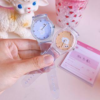 Cartoon Transparent Silicone Strap Watch