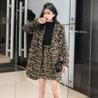Set: Leopard Print Coat + Mini Skirt