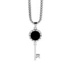 Key Pendant Stainless Steel Necklace 1 Pc - Silver - One Size