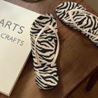 Zebra Print Flip Flops