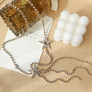 Star Dangle Necklace Gold - One Size