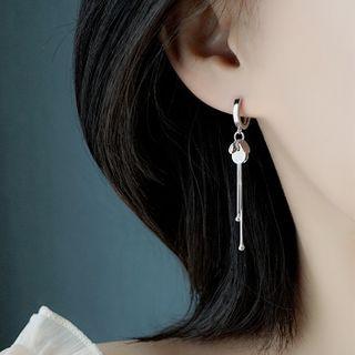 Disc Fringed Sterling Silver Earring
