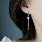 Disc Fringed Sterling Silver Earring