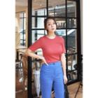 Short-sleeve Colored Cotton T-shirt
