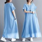 Short-sleeve Pocket Detail Maxi T-shirt Dress