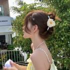 Flower Hair Clamp / Flower Faux Pearl Bracelet